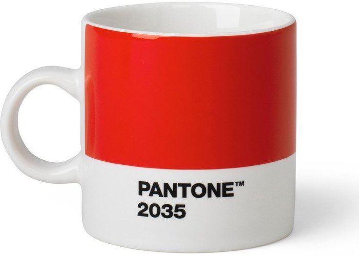 Červený porcelánový šálek na espresso 120 ml Red 2035 – Pantone Pantone