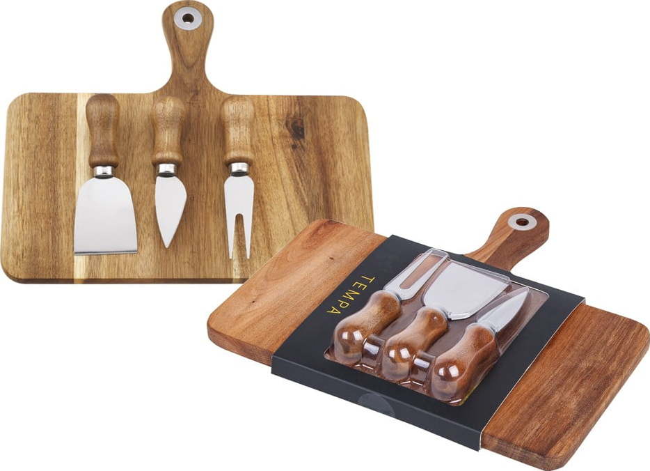 Dřevěné prkénko s příslušenstvím 4 ks 29x25 cm Fromagerie – Ladelle Ladelle
