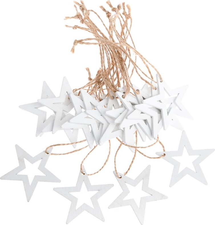 Dřevěné vánoční ozdoby v sadě 18 ks 5 cm Stars – Dakls Dakls