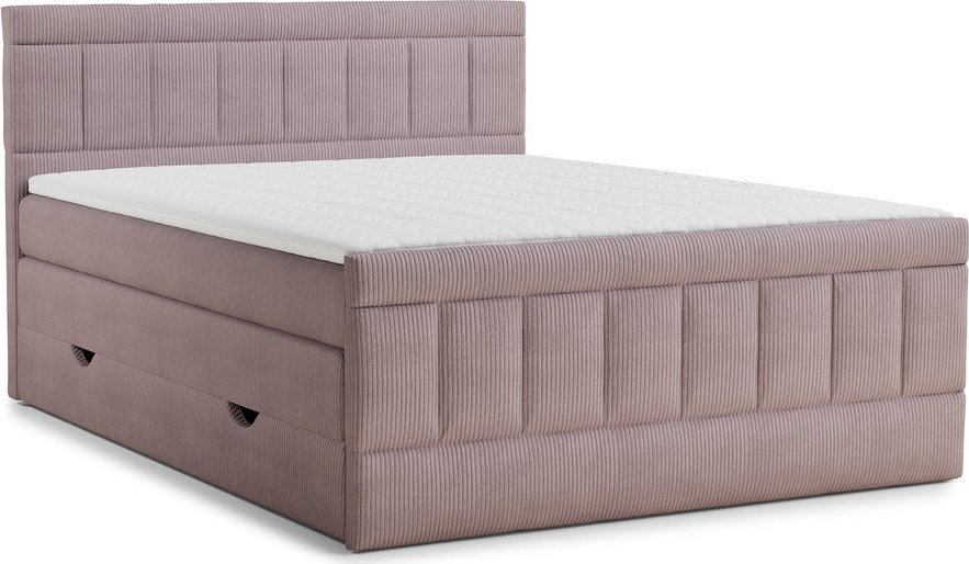 Fialová boxspring postel s úložným prostorem 200x200 cm Caya – Maison de Rêve Maison de Reve