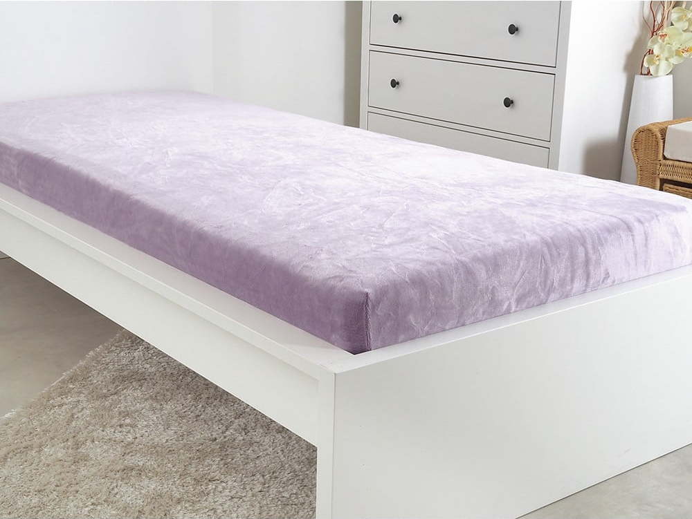 Fialové prostěradlo z mikroflanelu 90x200 cm Exclusive – B.E.S. B.E.S.