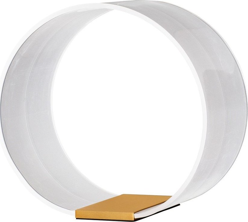 Hliníková LED stmívatelná stolní lampa ve zlaté barvě se stínidlem z akrylového skla (výška 28 cm) Valentin – Nova Luce Nova Luce