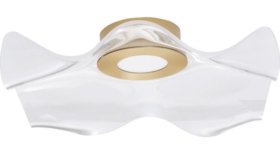 Hliníkové LED stropní svítidlo ve zlaté barvě se stínidlem z akrylového skla 50x50 cm Siderno – Nova Luce Nova Luce