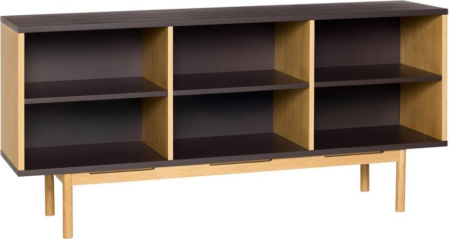 Hnědá komoda v dekoru dubu 140x65x35 cm Dual – Hübsch Hübsch