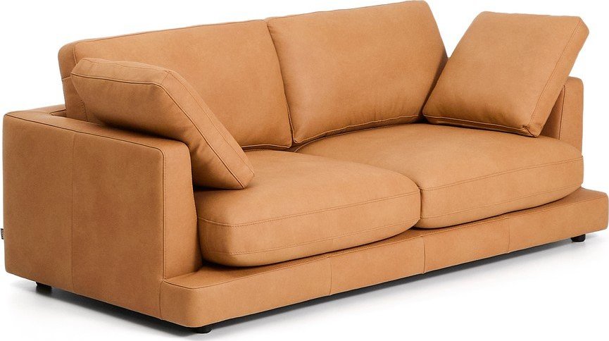 Hnědá kožená pohovka 210 cm Gala – Kave Home Kave Home