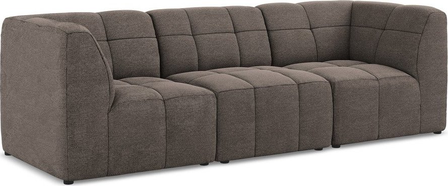 Hnědá pohovka z textilie bouclé 255 cm Aloha – Makamii Makamii