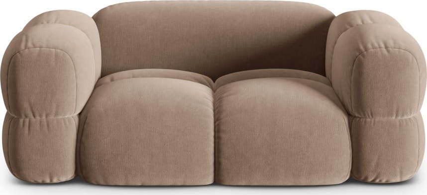 Hnědá sametová pohovka 180 cm Loretto – Cosmopolitan Design Cosmopolitan design