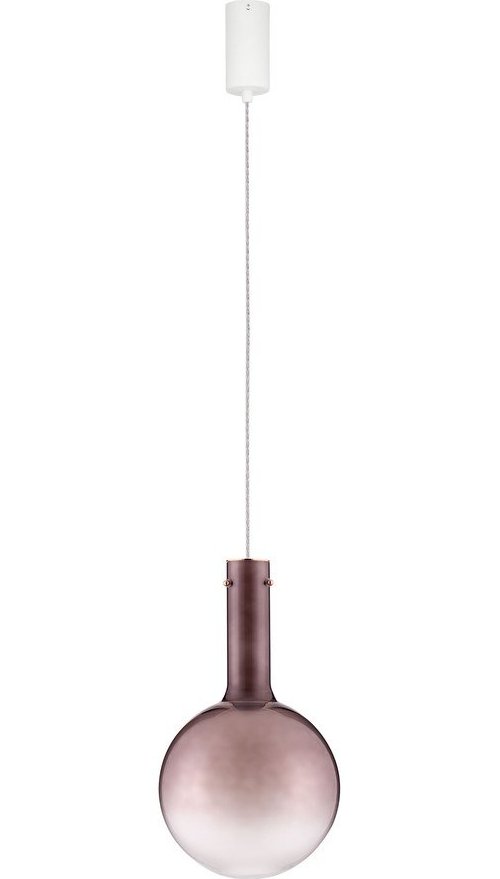 Hnědé skleněné LED stmívatelné závěsné svítidlo ø 25 cm Nostos – Nova Luce Nova Luce