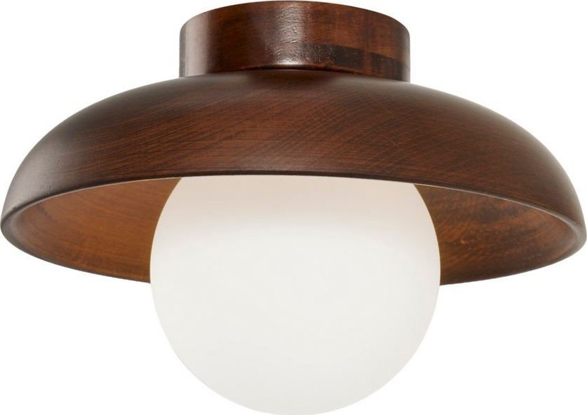 Hnědé stropní svítidlo se skleněným stínidlem ø 24 cm Elsa – Opviq lights Opviq lights