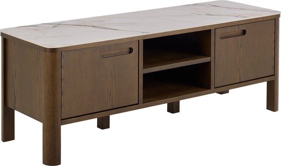 Hnědý TV stolek v dekoru dubu 120x45x40 cm Southampton – Actona Actona