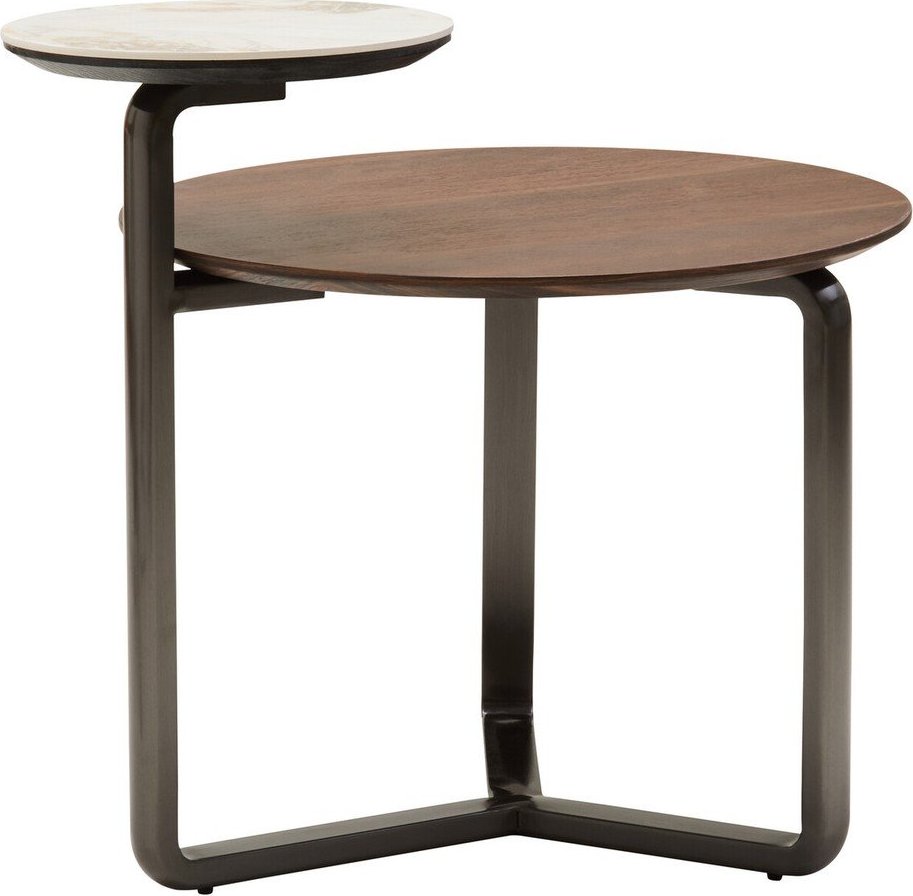 Hnědý kulatý konferenční stolek z eukalyptového dřeva 55x67 cm Imperia – Premier Housewares Premier Housewares
