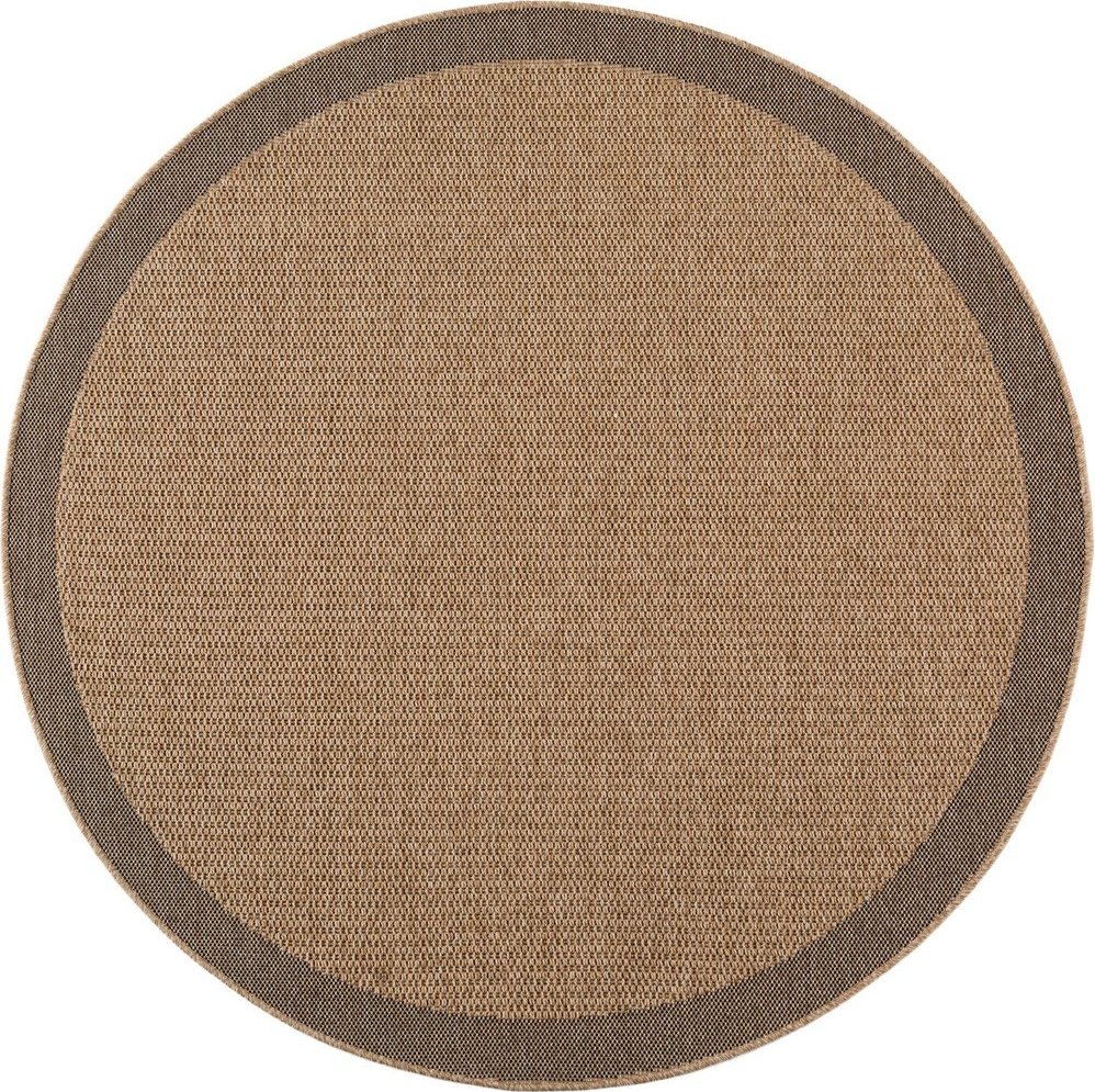 Hnědý kulatý vnitřní a venkovní koberec ø 80 cm Timber 1402 – Ayyildiz Carpets Ayyildiz Carpets