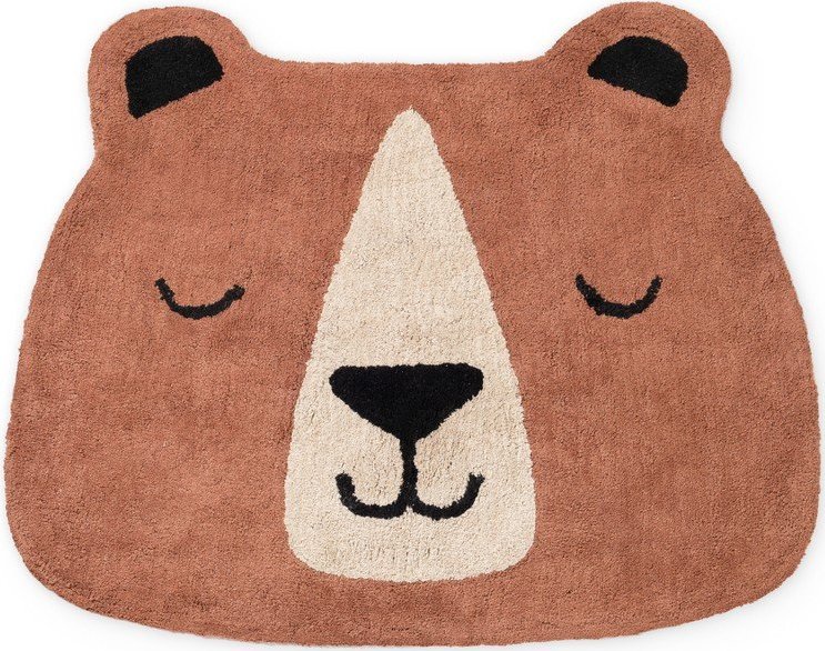 Hnědý pratelný/ručně tkaný bavlněný dětský koberec 101x120 cm Snuggle Benni – Hanse Home Hanse Home