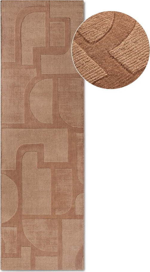 Hnědý ručně tkaný vlněný běhoun 80x250 cm Alexis – Villeroy&Boch Villeroy & boch