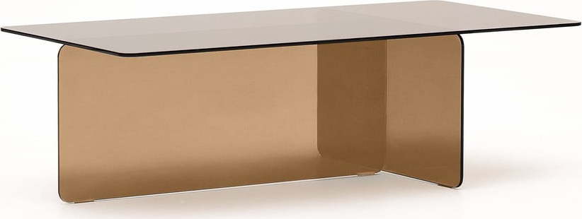 Hnědý skleněný konferenční stolek 60x120 cm Zaren – Kave Home Kave Home