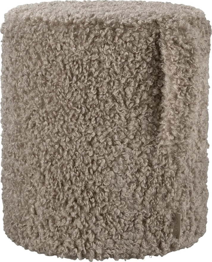 Hnědý taburet z textilie bouclé Teddy – Blomus Blomus