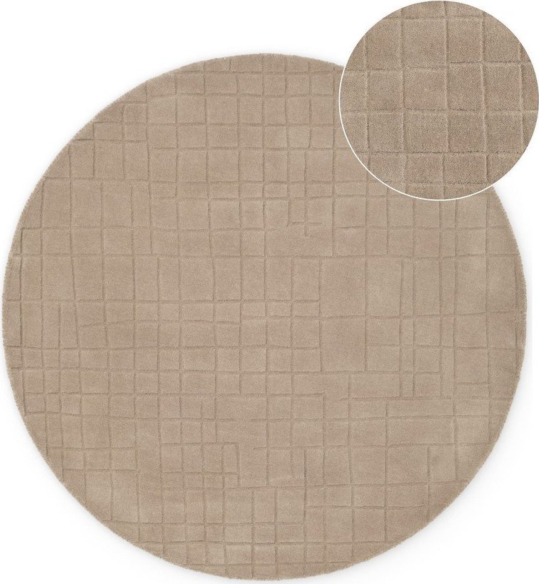 Hnědý vlněný kulatý koberec ø 200 cm Kenso – Villeroy&Boch Villeroy & boch