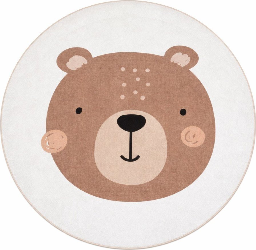 Hnědý/krémový pratelný dětský koberec ø150 cm Teddy Bear – Mila Home Mila Home