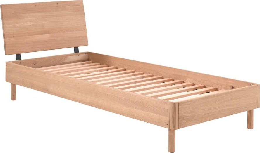 Jednolůžková postel z dubového dřeva s roštem 90x200 cm v přírodní barvě Forrest – Vipack Vipack