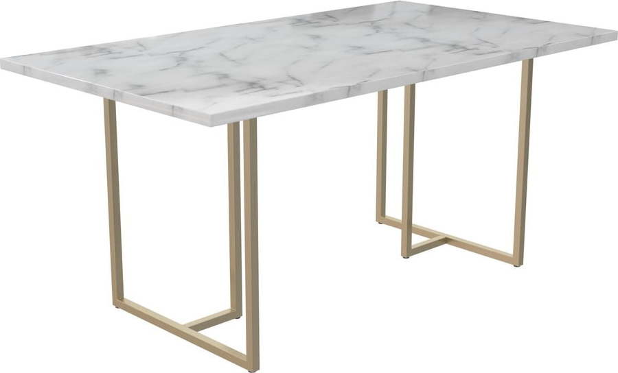 Jídelní stůl s deskou v dekoru mramoru 90x160 cm Astor – Støraa Støraa