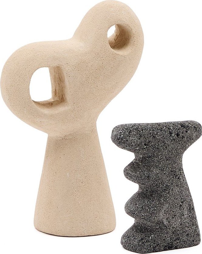 Kamenné sošky v sadě 2 ks (výška 23 cm) Arif – Kave Home Kave Home