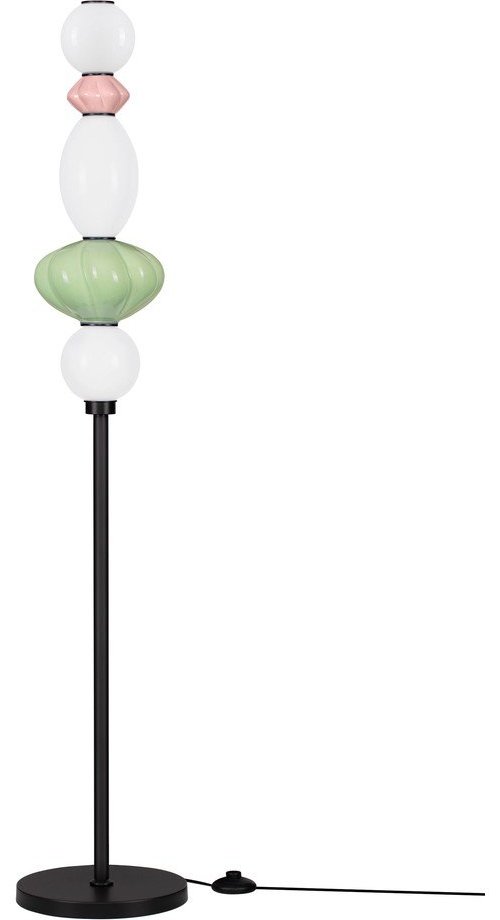 Keramická LED stmívatelná stojací lampa s keramickým stínidlem/se skleněným stínidlem (výška 136