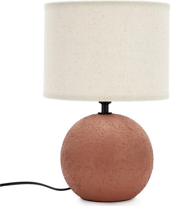 Keramická stolní lampa v terakotové barvě s textilním stínidlem (výška 32 cm) Irvin – Yes Everyday Yes Everyday