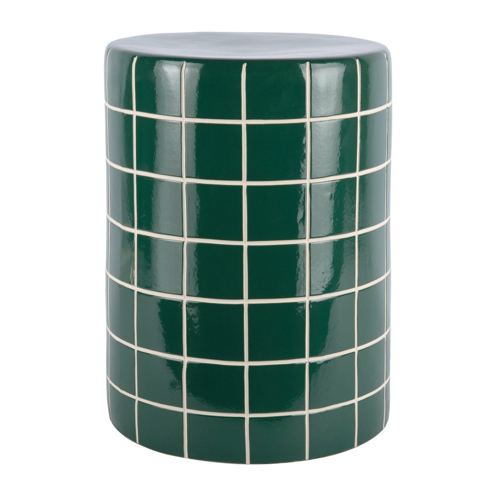 Keramický kulatý odkládací stolek ø 33 cm Retro Tiles – Leitmotiv Leitmotiv