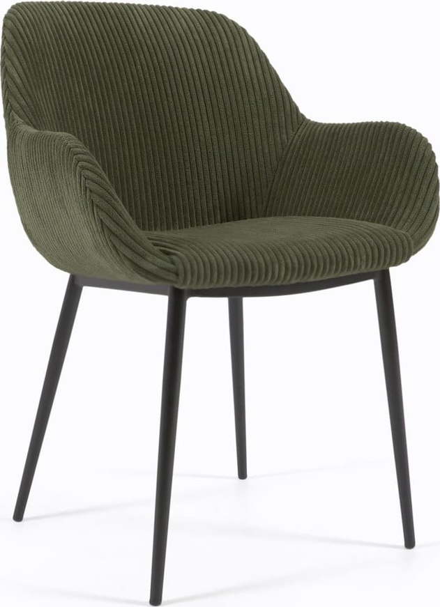 Khaki čalouněné jídelní křeslo Konna – Kave Home Kave Home