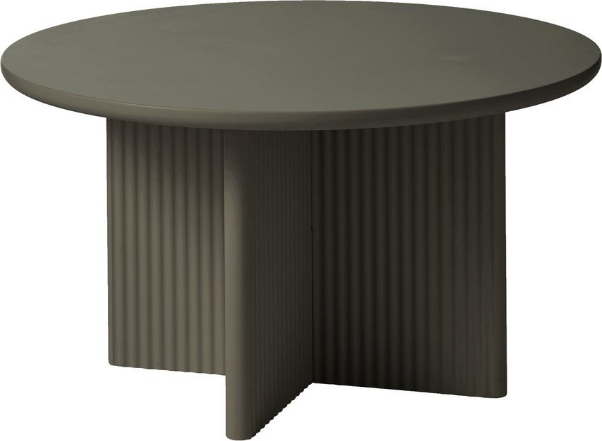 Khaki kulatý konferenční stolek ø 80 cm Palma – Unique Furniture Unique Furniture