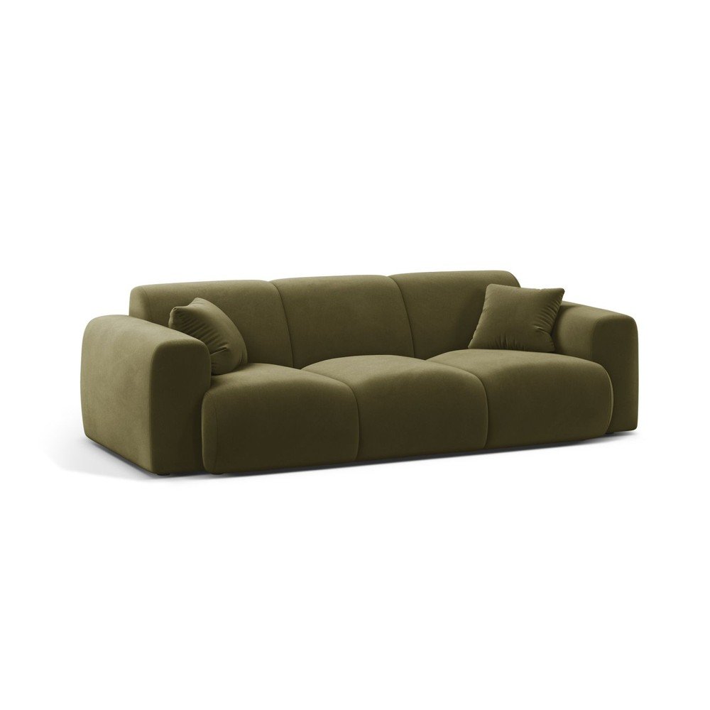 Khaki sametová pohovka 235 cm Molino – Micadoni Micadoni