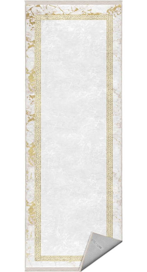 Koberec běhoun v bílo-zlaté barvě 80x200 cm – Mila Home Mila Home