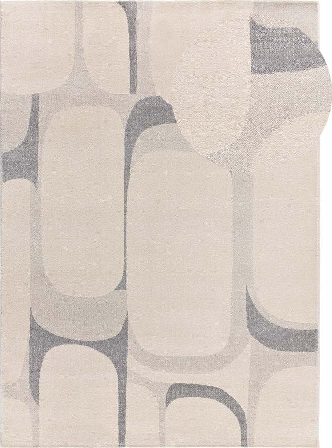 Koberec ve světle šedé a krémové barvě 133x190 cm Porto – Universal Universal
