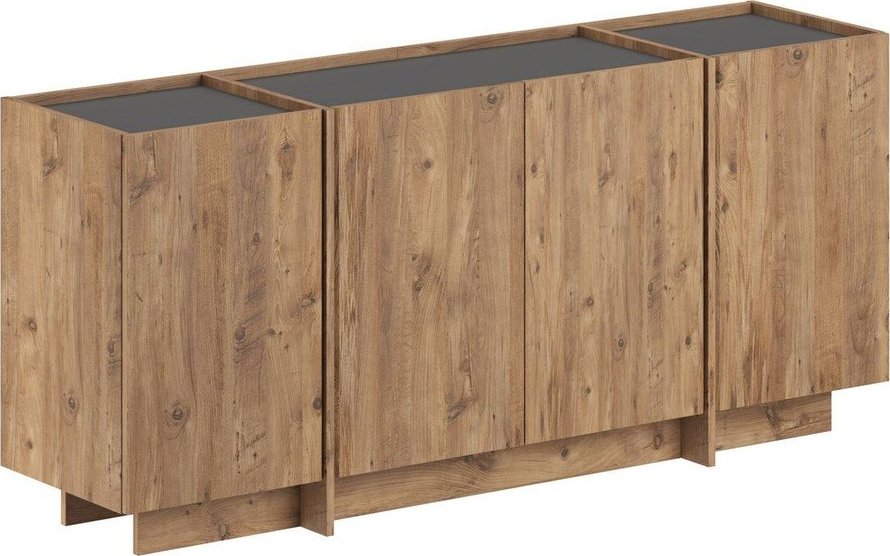 Komoda v dekoru borovice s dírou na kabely v přírodní barvě 180x80x45 cm Dorma – Kalune Design Kalune Design