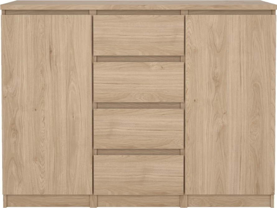 Komoda v dekoru dubu v přírodní barvě 121x91x50 cm Naia – Tvilum Tvilum