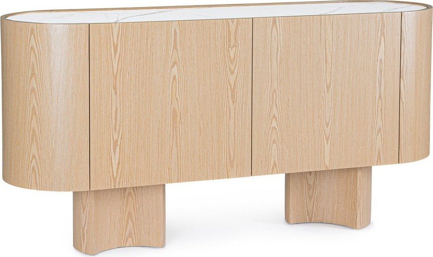 Komoda v dekoru dubu ve světle přírodní barvě 160x80