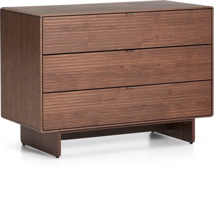 Komoda v dekoru ořechu v tmavě přírodní barvě 101x75x50 cm Norlen – Kave Home Kave Home