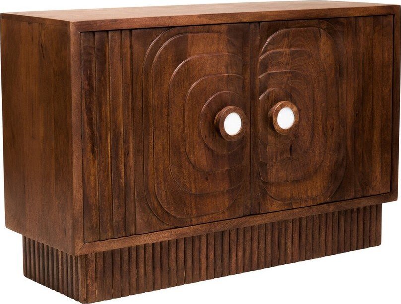 Komoda z mangového dřeva v tmavě přírodní barvě 40x75x116 cm Sangar – Premier Housewares Premier Housewares