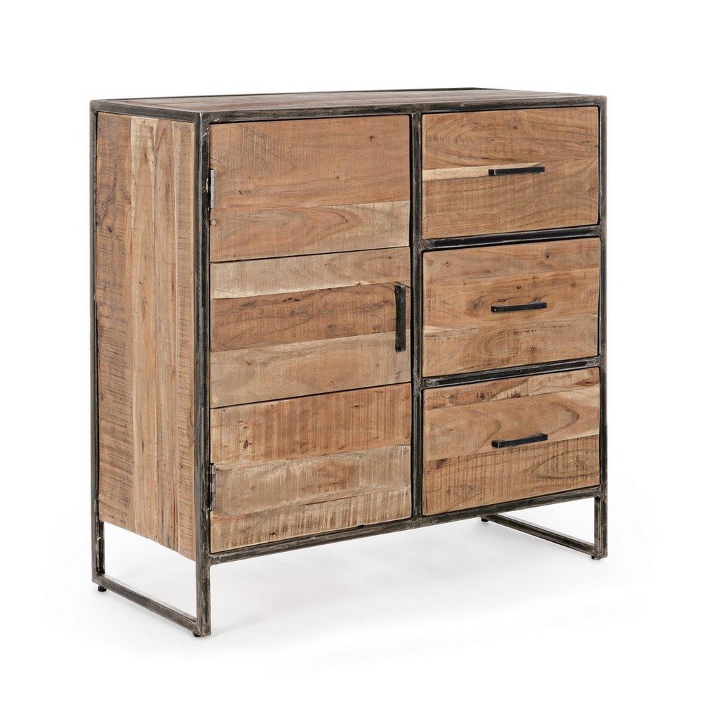 Komoda z masivu akácie v přírodní barvě 90x90x40 cm Elmer – Bizzotto Bizzotto