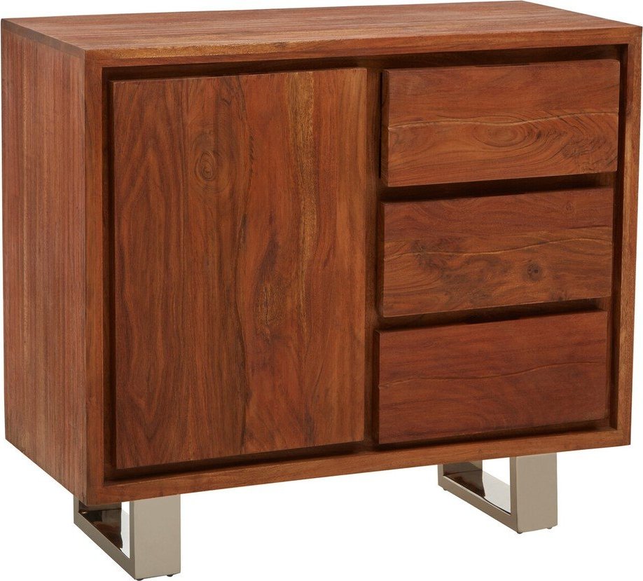 Komoda z masivu akácie v tmavě přírodní barvě 92x82x40 cm Simla – Premier Housewares Premier Housewares