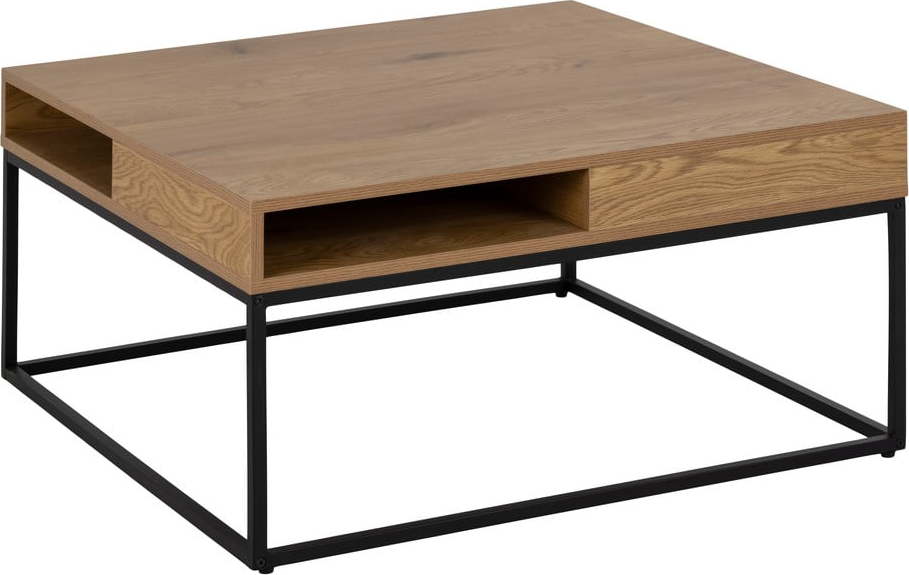 Konferenční stolek s deskou v dubovém dekoru v tmavě přírodní barvě 80x80 cm Willford – Actona Actona