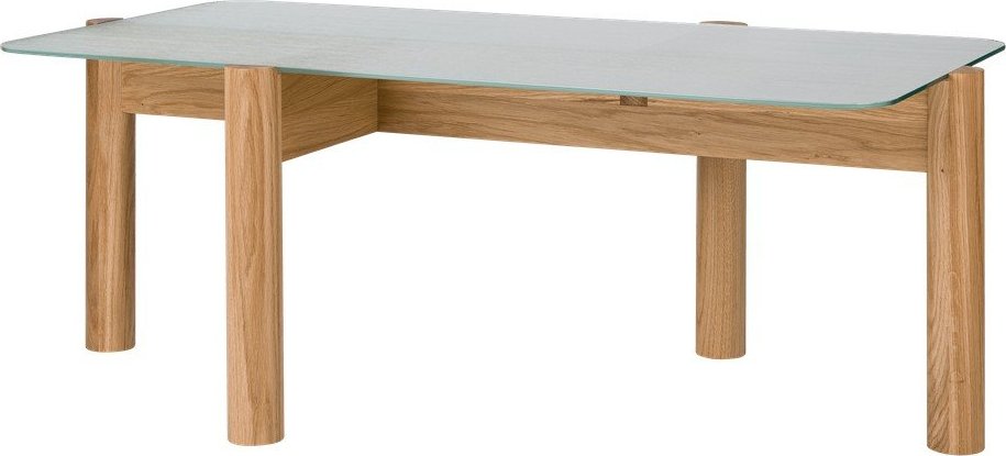 Konferenční stolek se skleněnou deskou v přírodní barvě 55x105 cm Kob – noo.ma NOO.MA