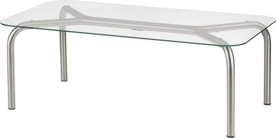 Konferenční stolek se skleněnou deskou ve stříbrné barvě 60x110 cm Uku – noo.ma NOO.MA