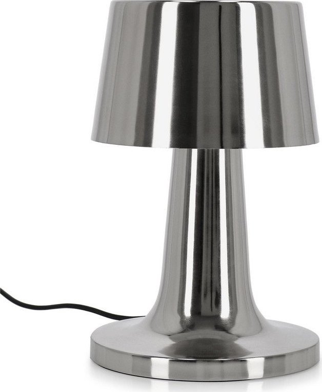Kovová LED stolní lampa ve stříbrné barvě s kovovým stínidlem (výška 51 cm) Turner – Bizzotto Bizzotto
