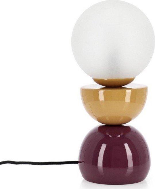 Kovová stolní lampa se skleněným stínidlem (výška 33 cm) Malton – Bizzotto Bizzotto