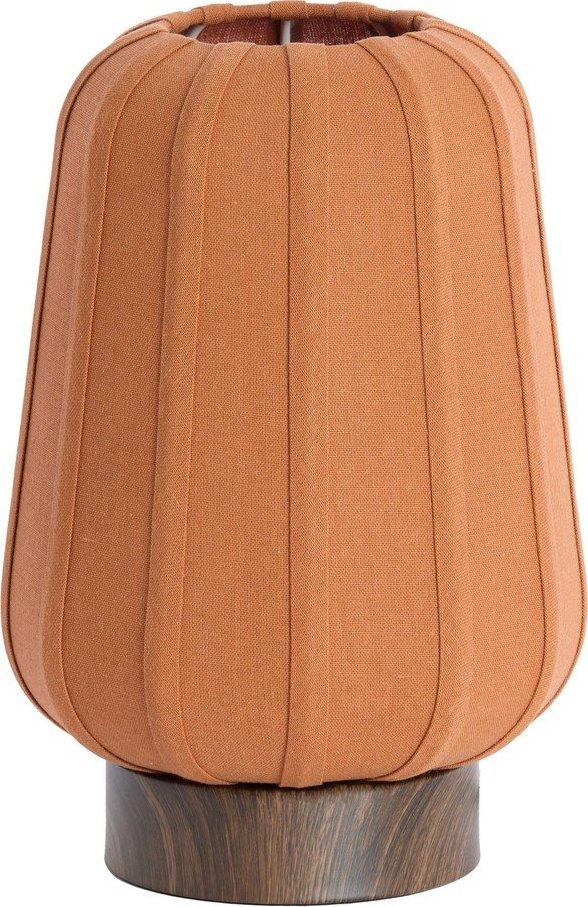 Kovová stolní lampa v terakotové barvě s textilním stínidlem (výška 29 cm) Bibia – Light & Living Light & Living