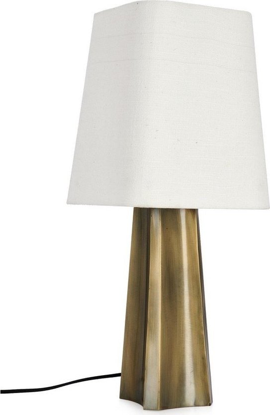 Kovová stolní lampa ve zlaté barvě s textilním stínidlem (výška 61 cm) Tripura – Bizzotto Bizzotto