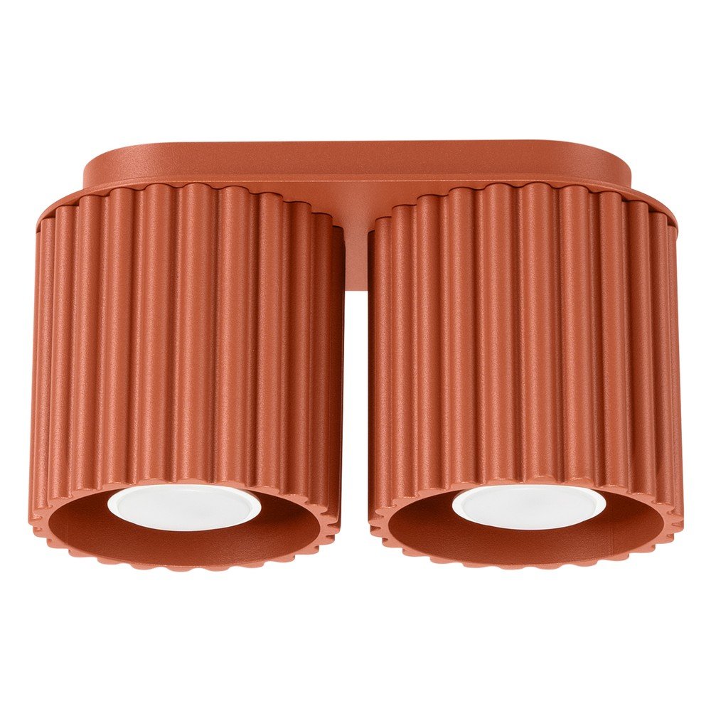 Kovové bodové svítidlo v terakotové barvě 10x21 cm Zora – Sollux Sollux