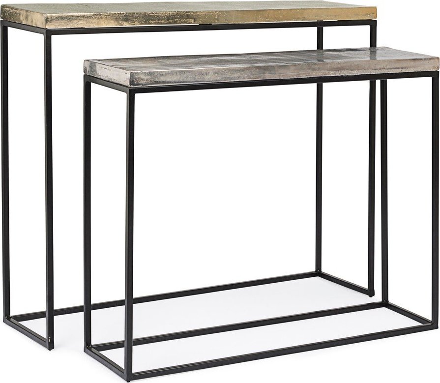 Kovové konzolové stolky v sadě 2 ks 29x99 cm Amira – Bizzotto Bizzotto