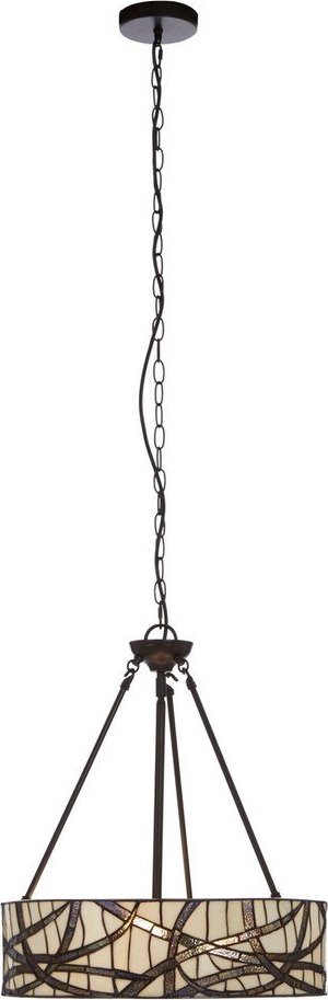 Kovové závěsné svítidlo se skleněným stínidlem ø 46 cm Waldorf – Premier Housewares Premier Housewares